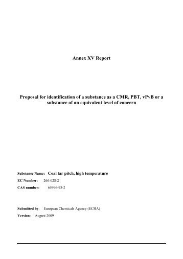 Annex XV Report Proposal for identification of a ... - ECHA - Europa