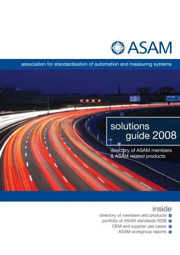 solutions guide 2008 - ASAM