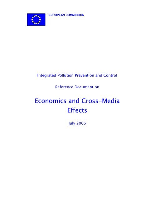 Economics and Cross-Media Effects - The European IPPC Bureau