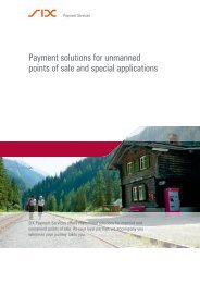 Payment solutions for unmanned points of sale and - SIX Payment ...