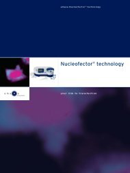amaxa Nucleofector technology flyer - Lonza AG