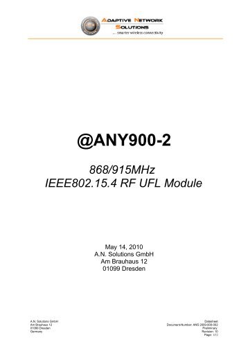 AT-ANY900-2 rev10 - Adaptive Network Solutions - Wireless Design ...