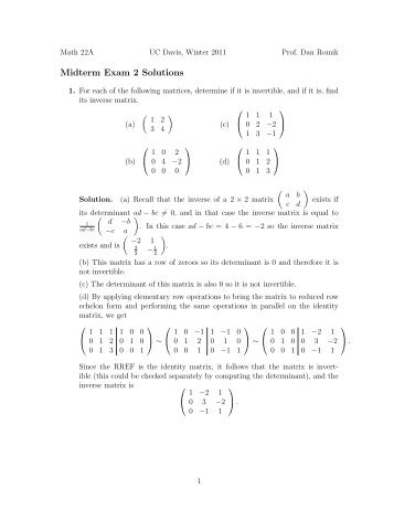 Midterm Exam 2 Solutions