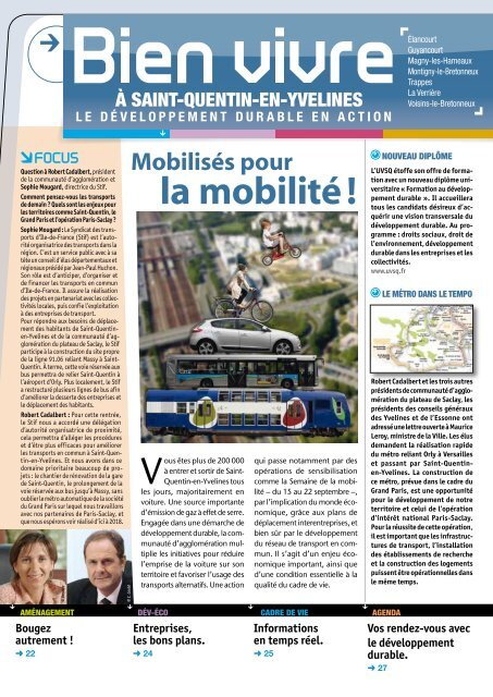 Mobilisés pour la mobilité ! - Saint-Quentin-en-Yvelines