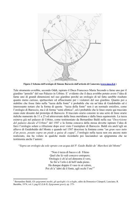 Storia dell'orologio solare a rifrazione - Gnomonica