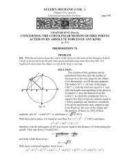 euler's mechanica vol. 1. concerning the curvilinear motion of free ...