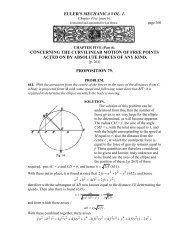 euler's mechanica vol. 1. concerning the curvilinear motion of free ...