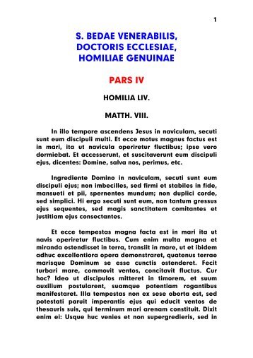 Homiliae Pars IV