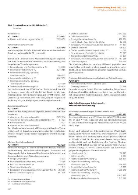 2B Staatsrechnung Verwaltungseinheiten ... - EFV - admin.ch