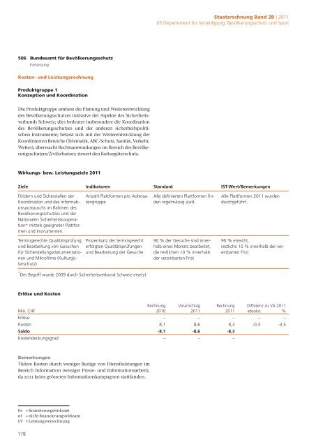 2B Staatsrechnung Verwaltungseinheiten Begründungen - Eidg ...