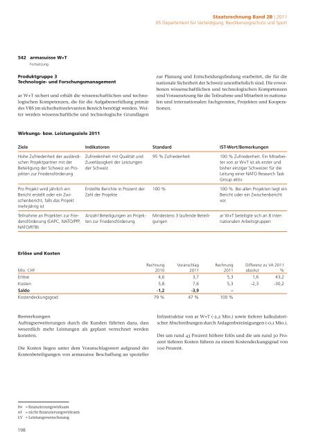 2B Staatsrechnung Verwaltungseinheiten Begründungen - Eidg ...