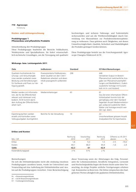 2B Staatsrechnung Verwaltungseinheiten Begründungen - Eidg ...