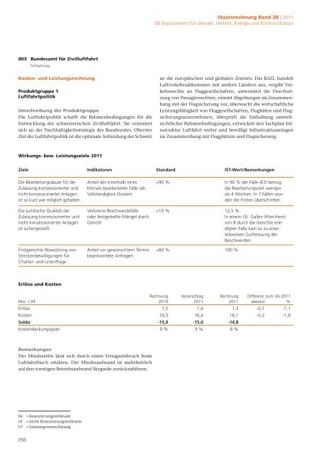 2B Staatsrechnung Verwaltungseinheiten Begründungen - Eidg ...