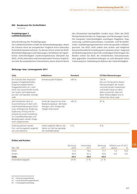 2B Staatsrechnung Verwaltungseinheiten Begründungen - Eidg ...