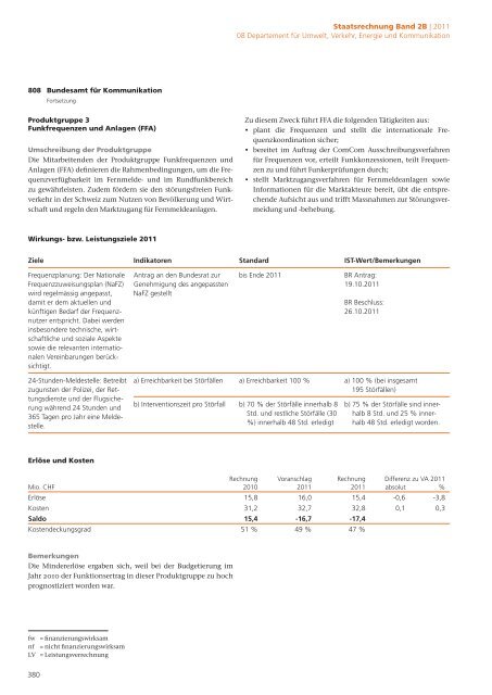 2B Staatsrechnung Verwaltungseinheiten Begründungen - Eidg ...