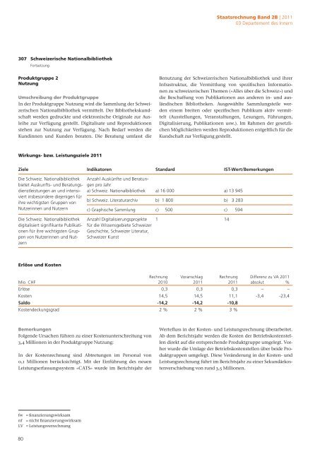 2B Staatsrechnung Verwaltungseinheiten Begründungen - Eidg ...