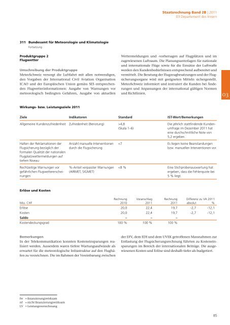 2B Staatsrechnung Verwaltungseinheiten Begründungen - Eidg ...