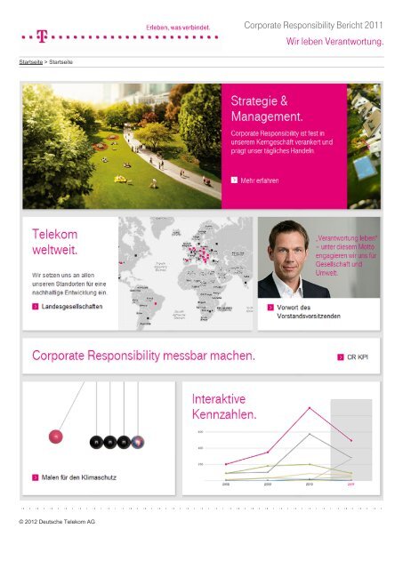 Corporate Responsibility Bericht 2011 - Deutsche Telekom