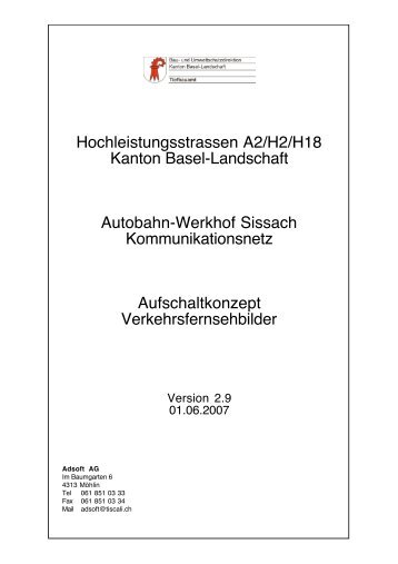 Hochleistungsstrassen A2/H2/H18 Kanton Basel-Landschaft ... - BSA