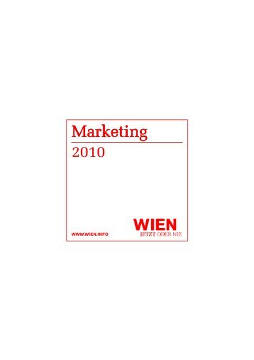 Marketing 2010 - B2B Service for the tourism industry - Vienna