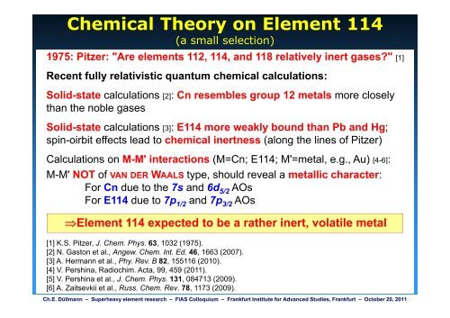 Superheavy Element Research Superheavy Element Research