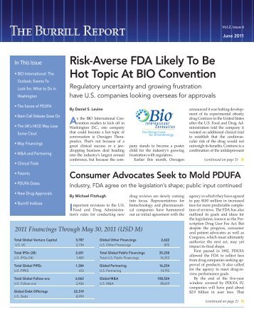 Clinical Trial Results in May 2011 - The Burrill Report