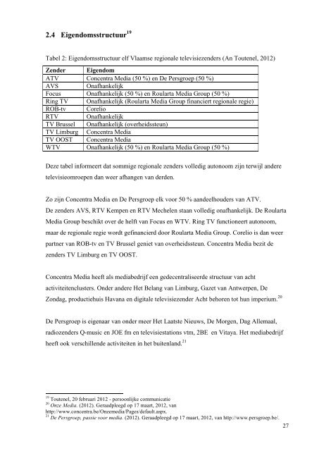 Bachelorproef REGIONALE TELEVISIE IN VLAANDEREN Een ...