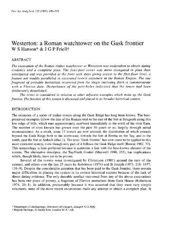 Westerton: a Roman watchtower on the Gask frontier