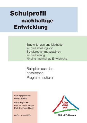 Schulprofil nachhaltige Entwicklung - Schule & Gesundheit - Hessen