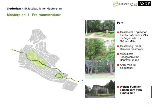 Städtebaulicher Masterplan - Gemeinde Liederbach am Taunus