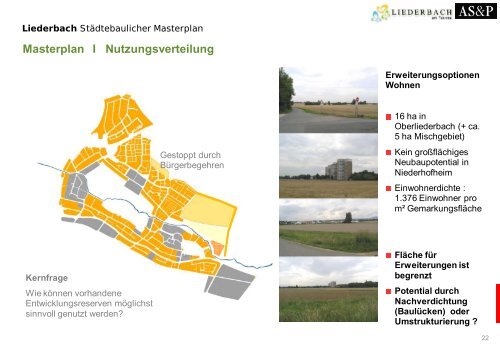 Städtebaulicher Masterplan - Gemeinde Liederbach am Taunus