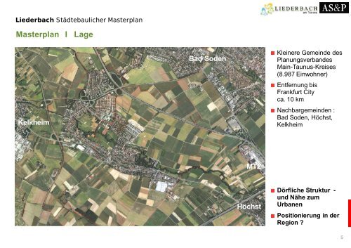 Städtebaulicher Masterplan - Gemeinde Liederbach am Taunus