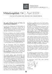 Mitteilungsblatt 14 | April 2009 - Kunstmuseum Hersbruck