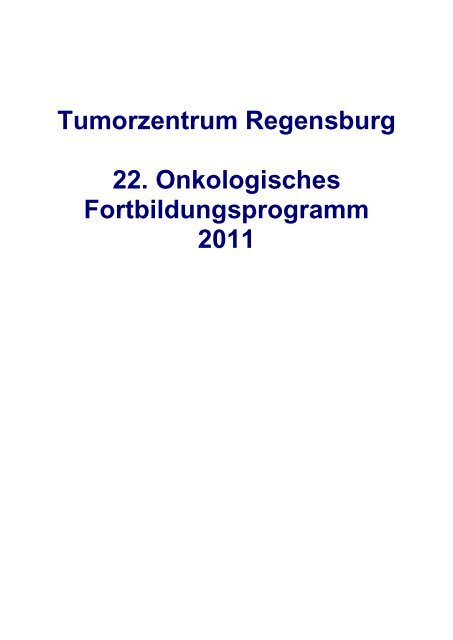 Onkologische Qualitätszirkel - Tumorzentrum Regensburg eV