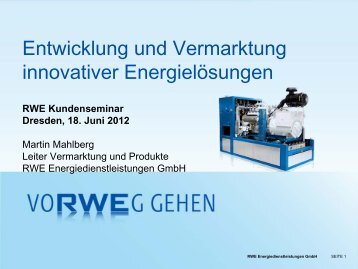 Flexibel in Bezug auf Brennstoffe - RWE