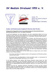 SV Medizin Stralsund 1953 e. V. - Landesvereinigung für ...