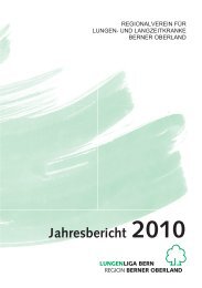 6. jahresbericht 2010 - Lungenliga Schweiz