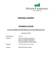 Teil I - Steuer-Fachschule Dr. Endriss