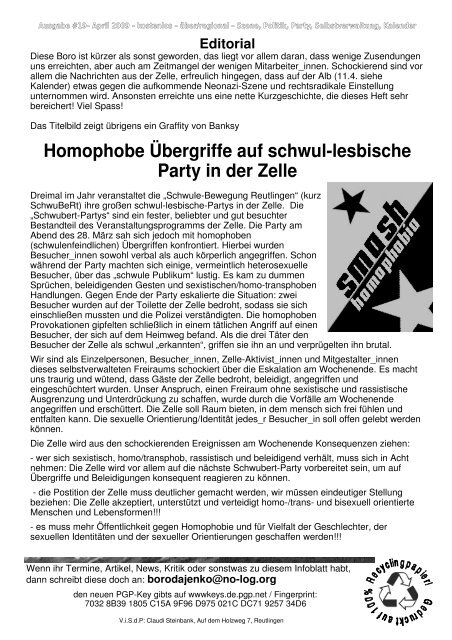 Homophobe Übergriffe in Reutlingen May-Day-Parade-Tübingen ...