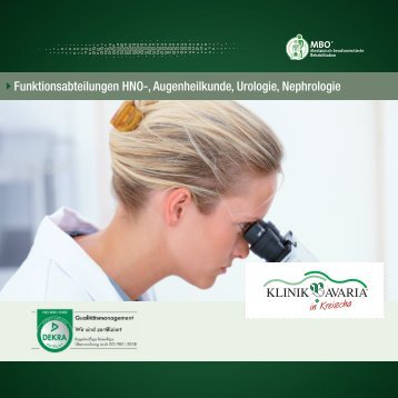 Funktionsabteilungen HNO-, Augenheilkunde, Urologie, Nephrologie
