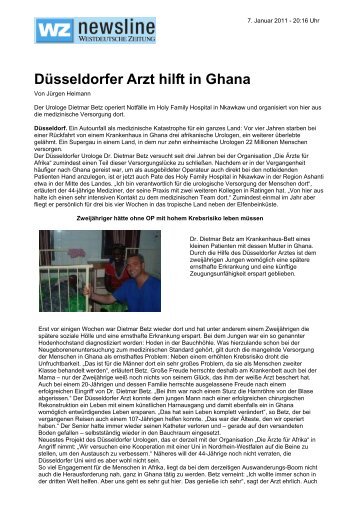 Düsseldorfer Arzt hilft in Ghana - Die Aerzte fuer Afrika