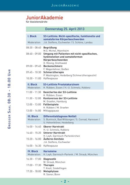 UroAktUell 2013 - Akademie der Deutschen Urologen