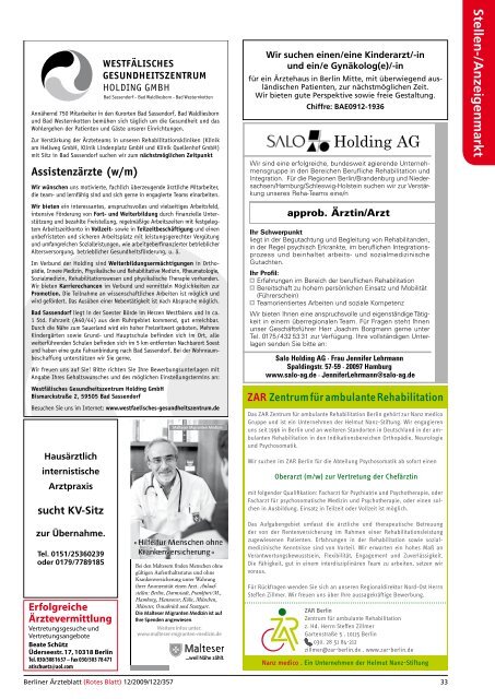 Medizin - Berliner Ärzteblatt