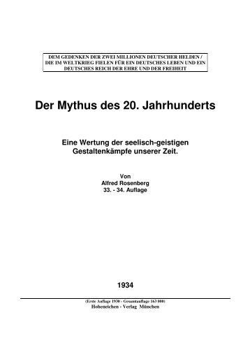 Der Mythus des 20. Jahrhunderts