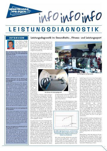 LEISTUNGSDIAGNOSTIK - Sportschule FFB Puch GmbH