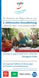 1. Osthessischen Gesundheitstag - Gesundheitsnetz Osthessen