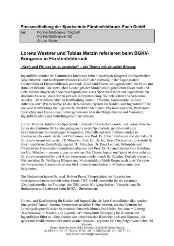 Lorenz Westner und Tobias Marzin referieren beim BGKV- Kongress ...