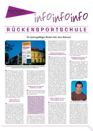 RÜCKENSPORTSCHULE - Sportschule FFB Puch GmbH