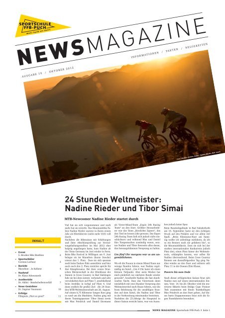 1209_SSP Zeitung Oktober 2012-1.indd - Sportschule FFB Puch ...