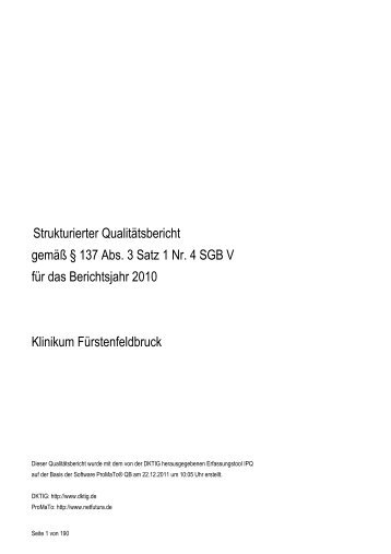 Den aktuellen Qualitätsbericht finden Sie hier als pdf - Klinikum ...